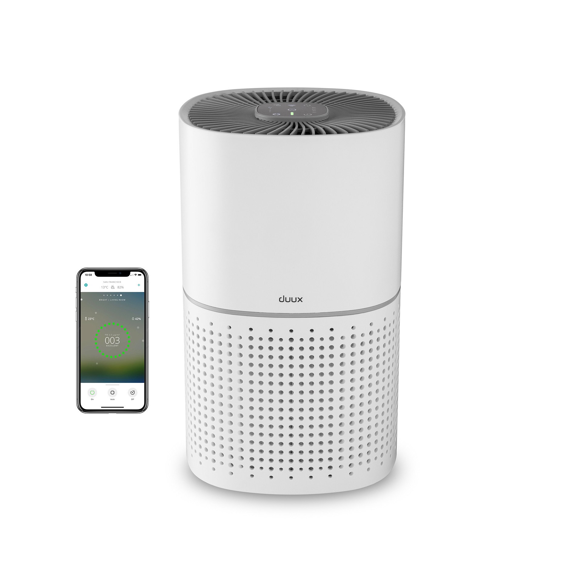 Duux Unisex Blanc Bright Purificicateur D'air